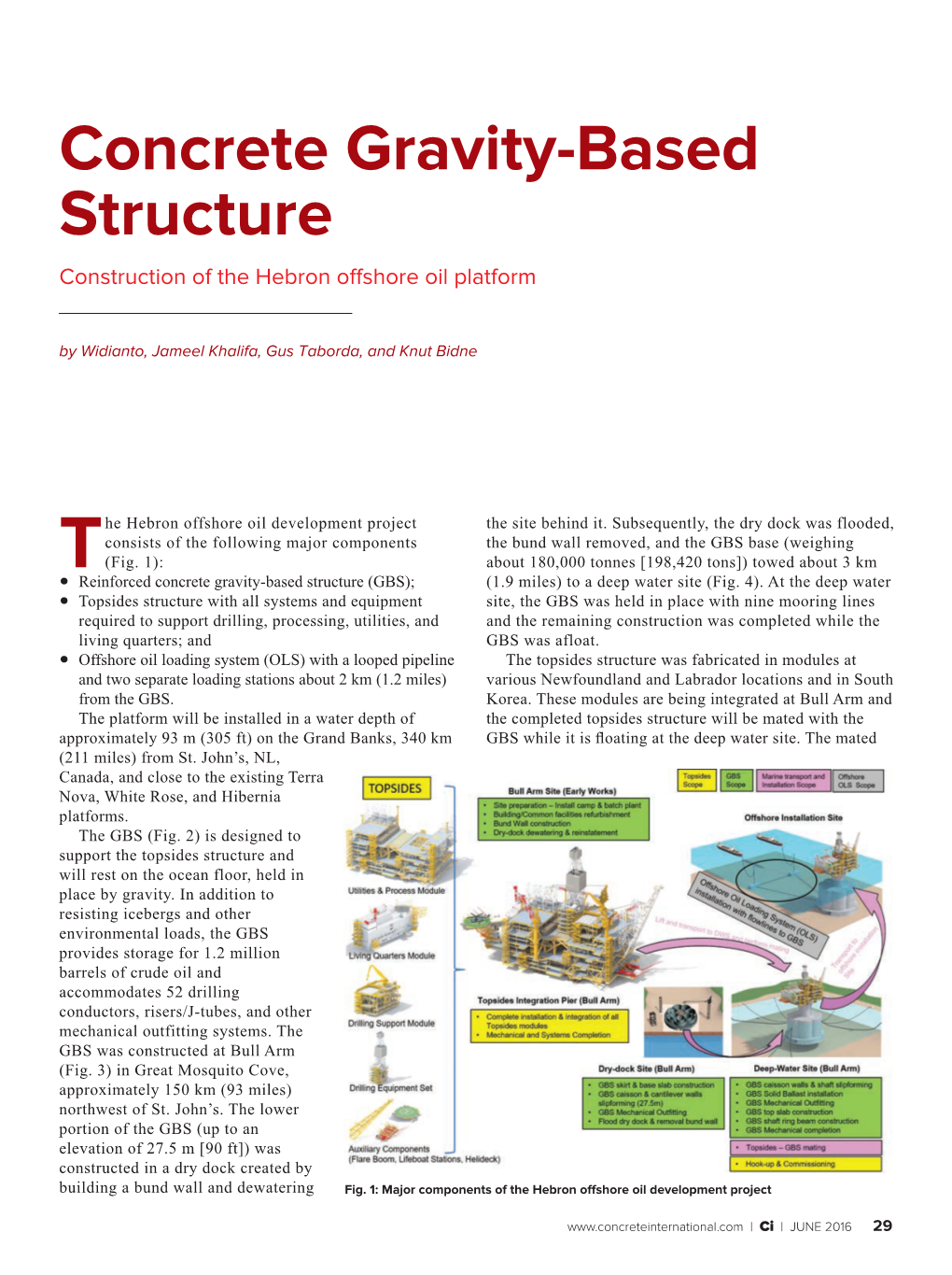 Concrete Gravity-Based Structure Construction of the Hebron Offshore Oil Platform