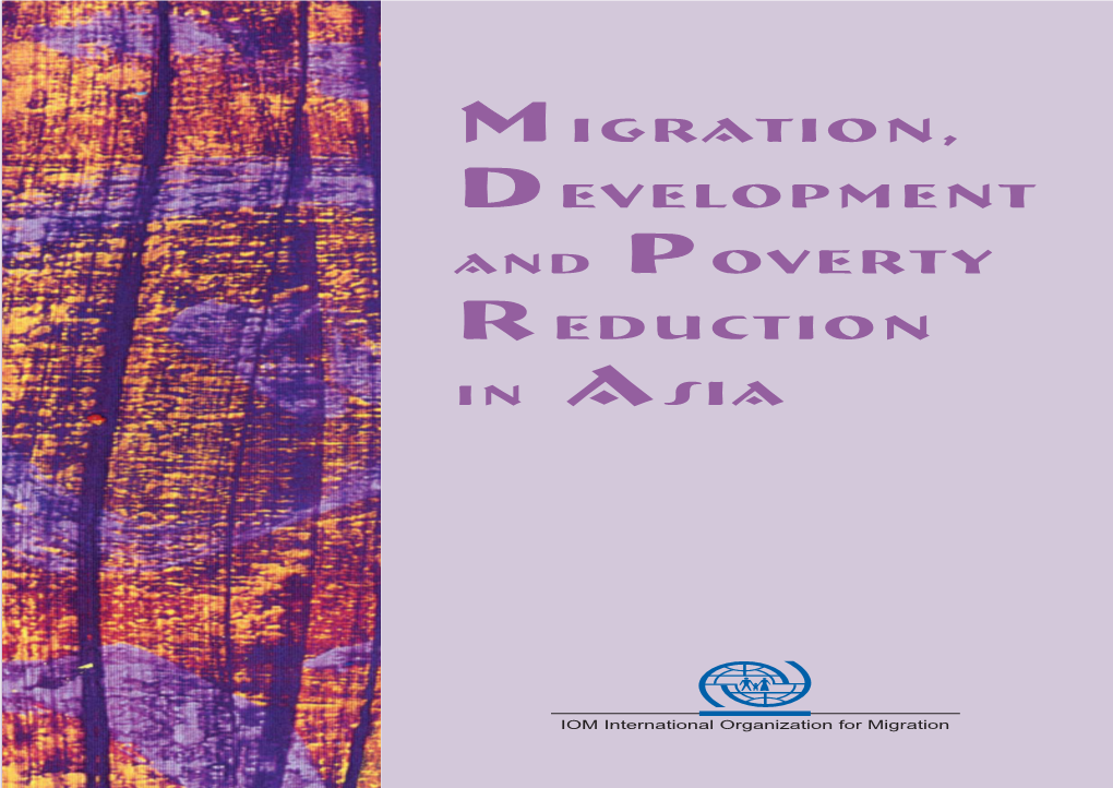 Migration, Development and Poverty Reduction in Asia