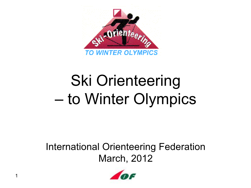 Ski-Orienteering Action Plan 2008-2018