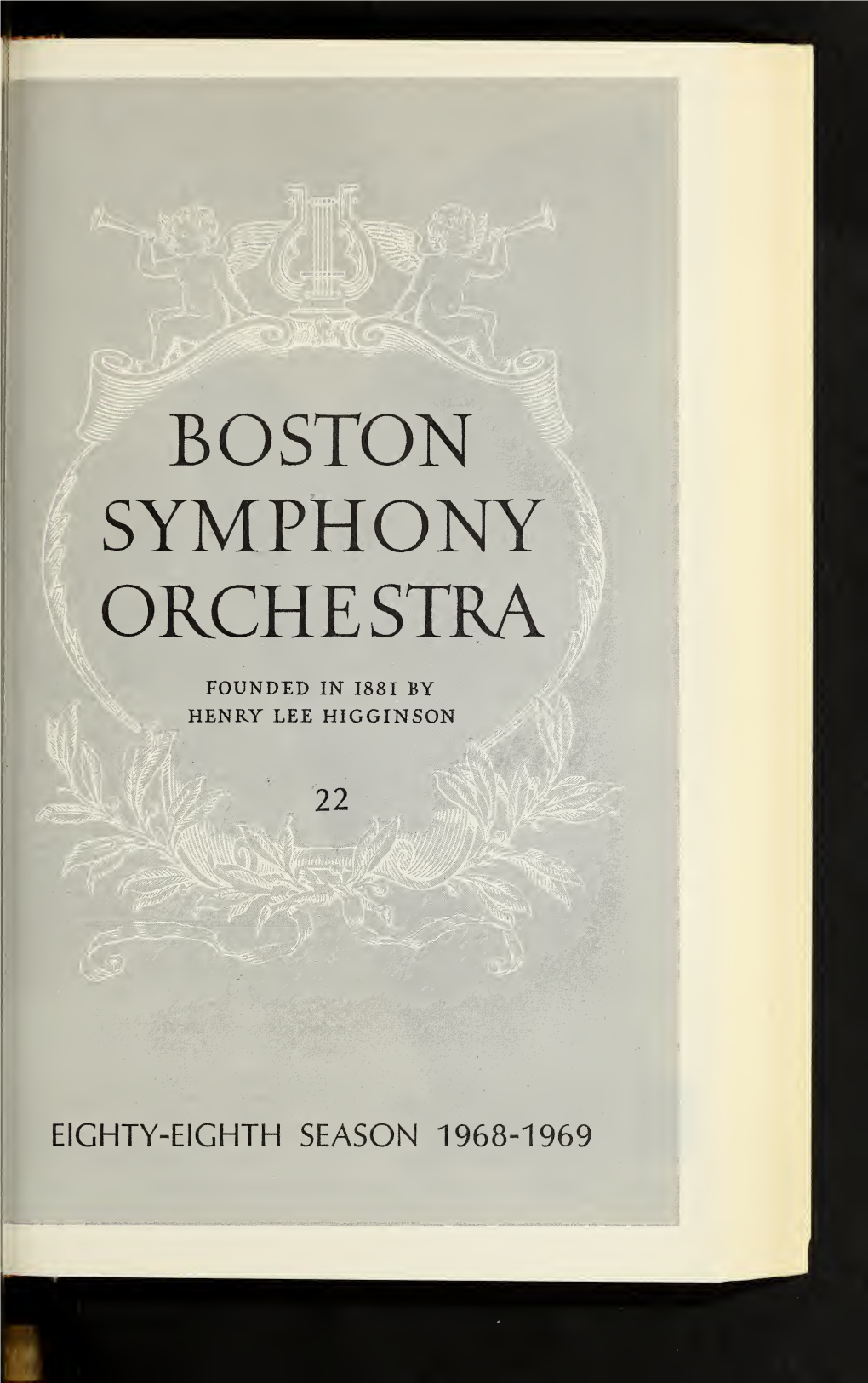 Boston Symphony Orchestra Concert Programs, Season 88, 1968-1969