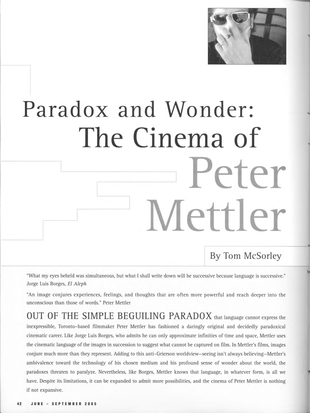 The Cinema of Peter Mettler by Tom Mcsorley