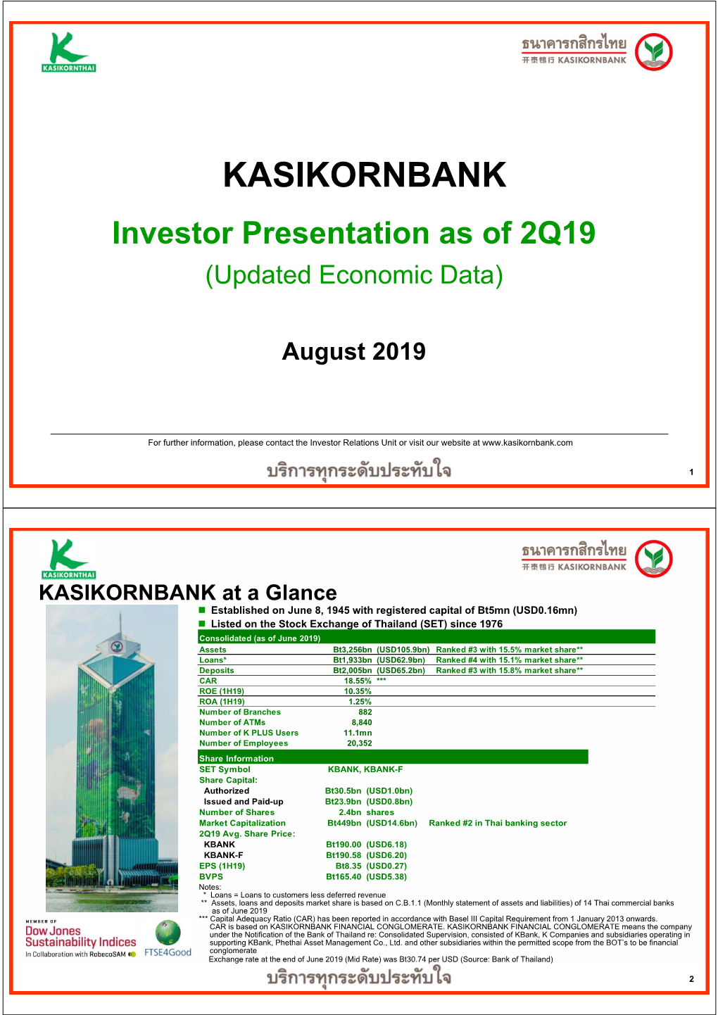 Updated Economic Data)