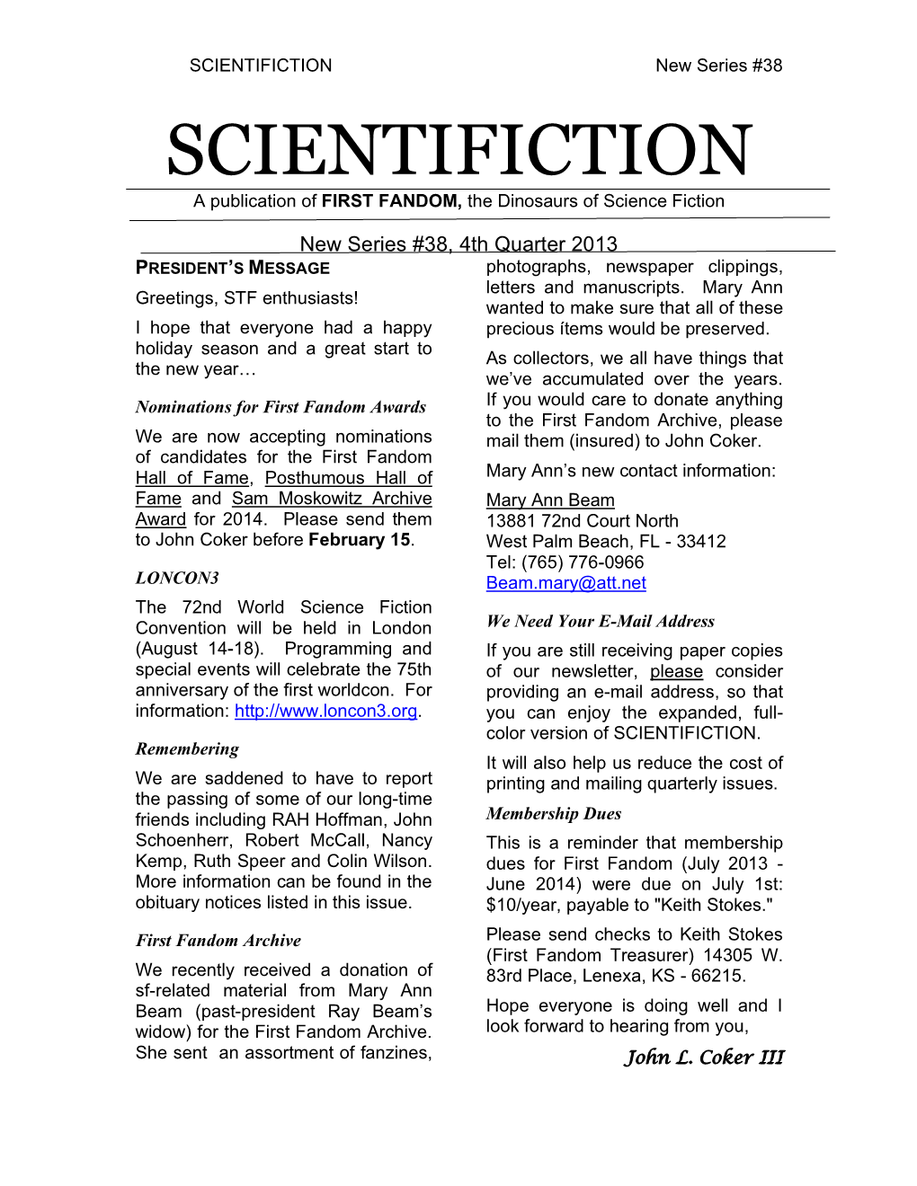 Scientifiction 38 Martino 2013-Fa