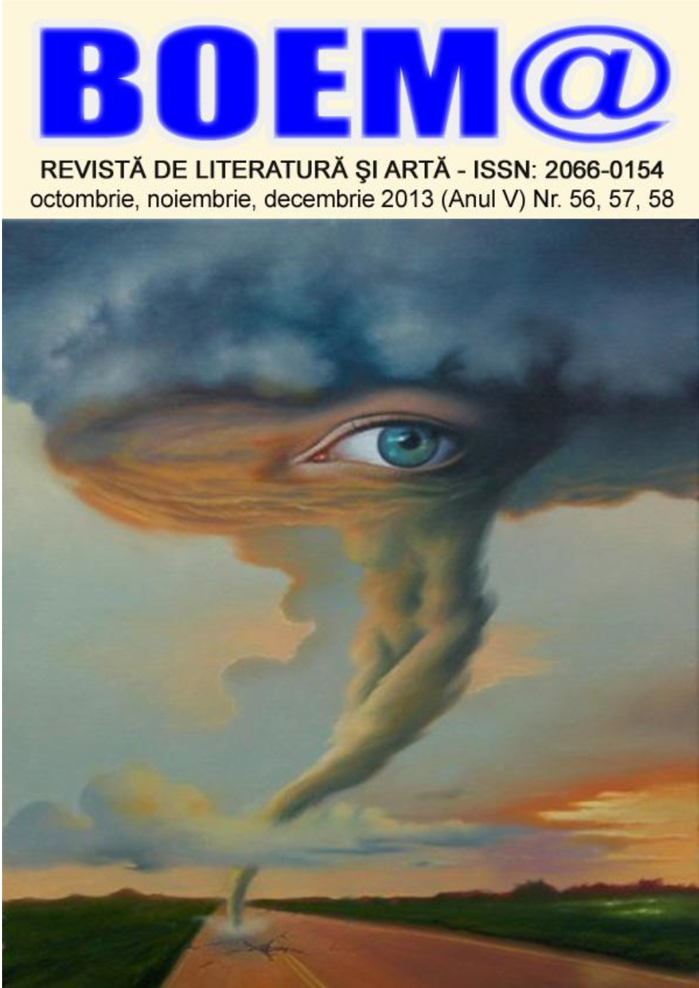 BOEM@ Revistă De Literatură Şi Artă Octombrie, Noiembrie, Decembrie 2013 (Anul V) Nr