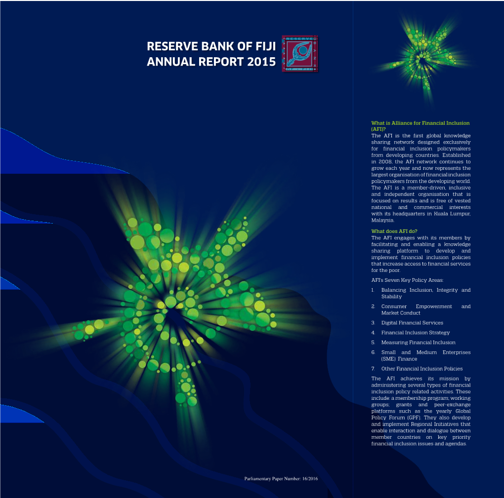 Reserve Bank of Fiji Annual Report 2015