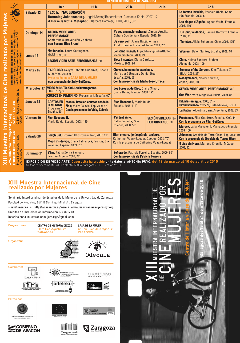 XIII Edición Muestra Internacional De Cine De Mujeres De Zaragoza