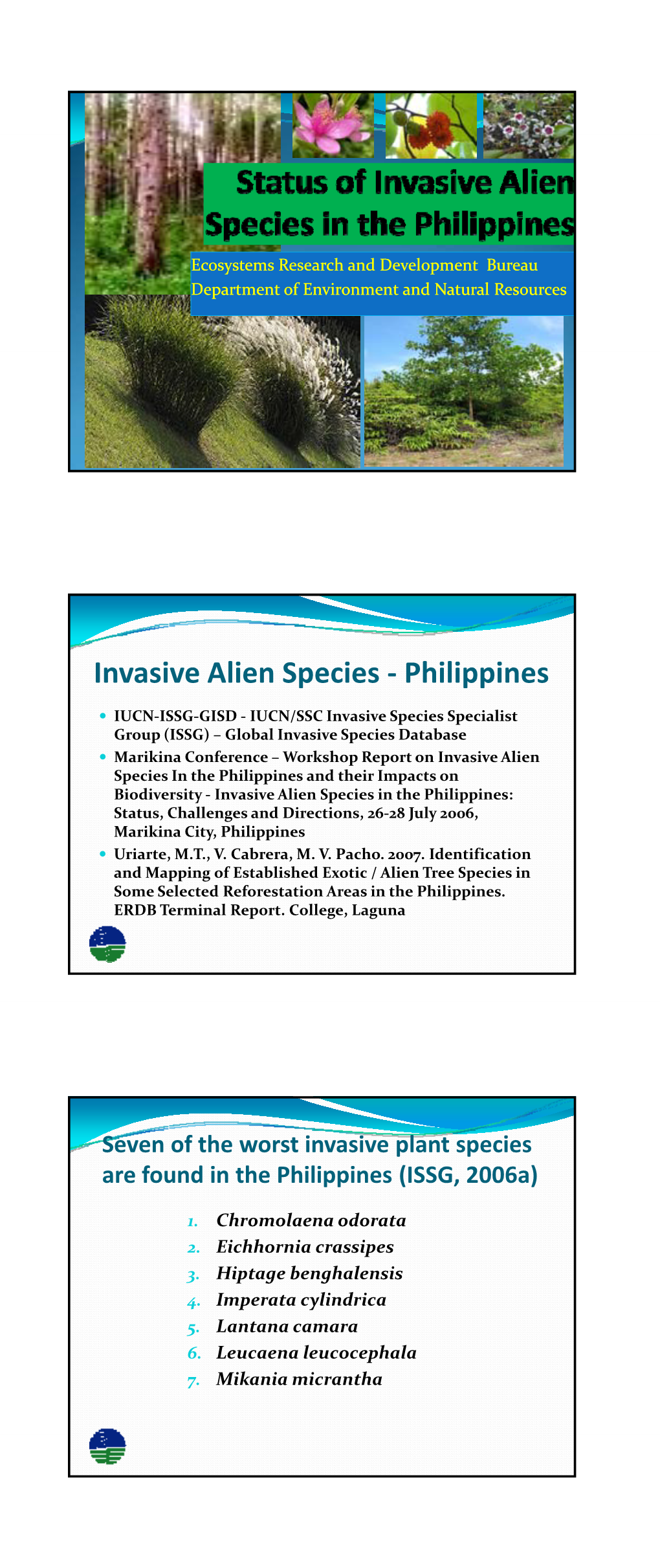 Status of Invasive Alien Species in the Philippines