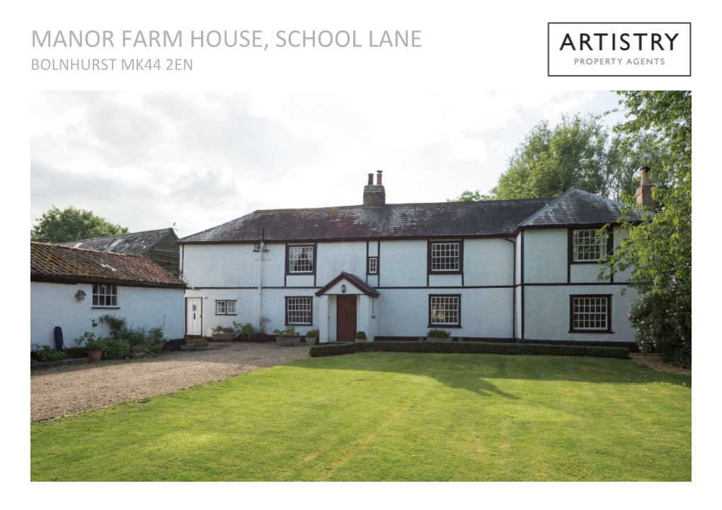 Manor Farm House, School Lane Bolnhurst Mk44 2En