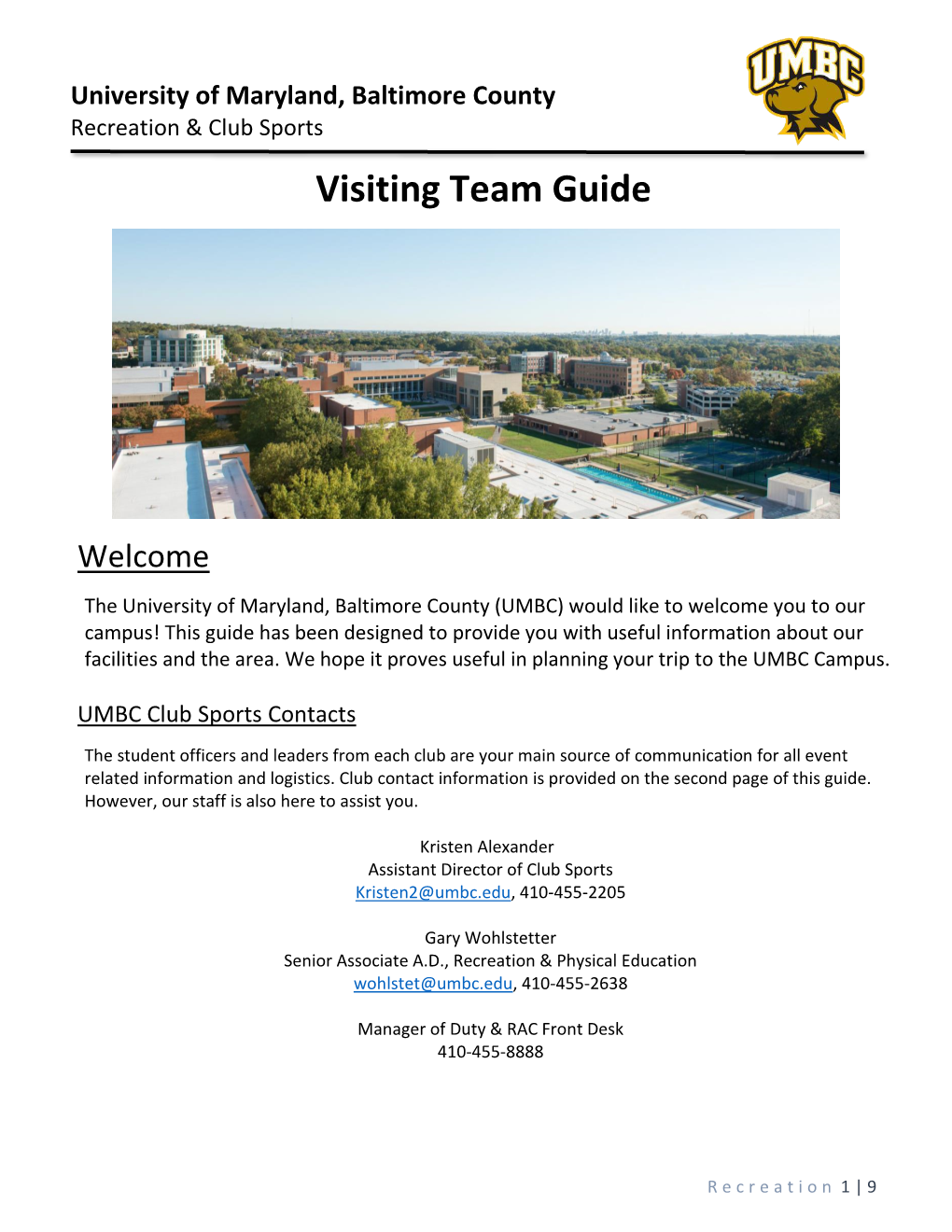 Visiting Team Guide