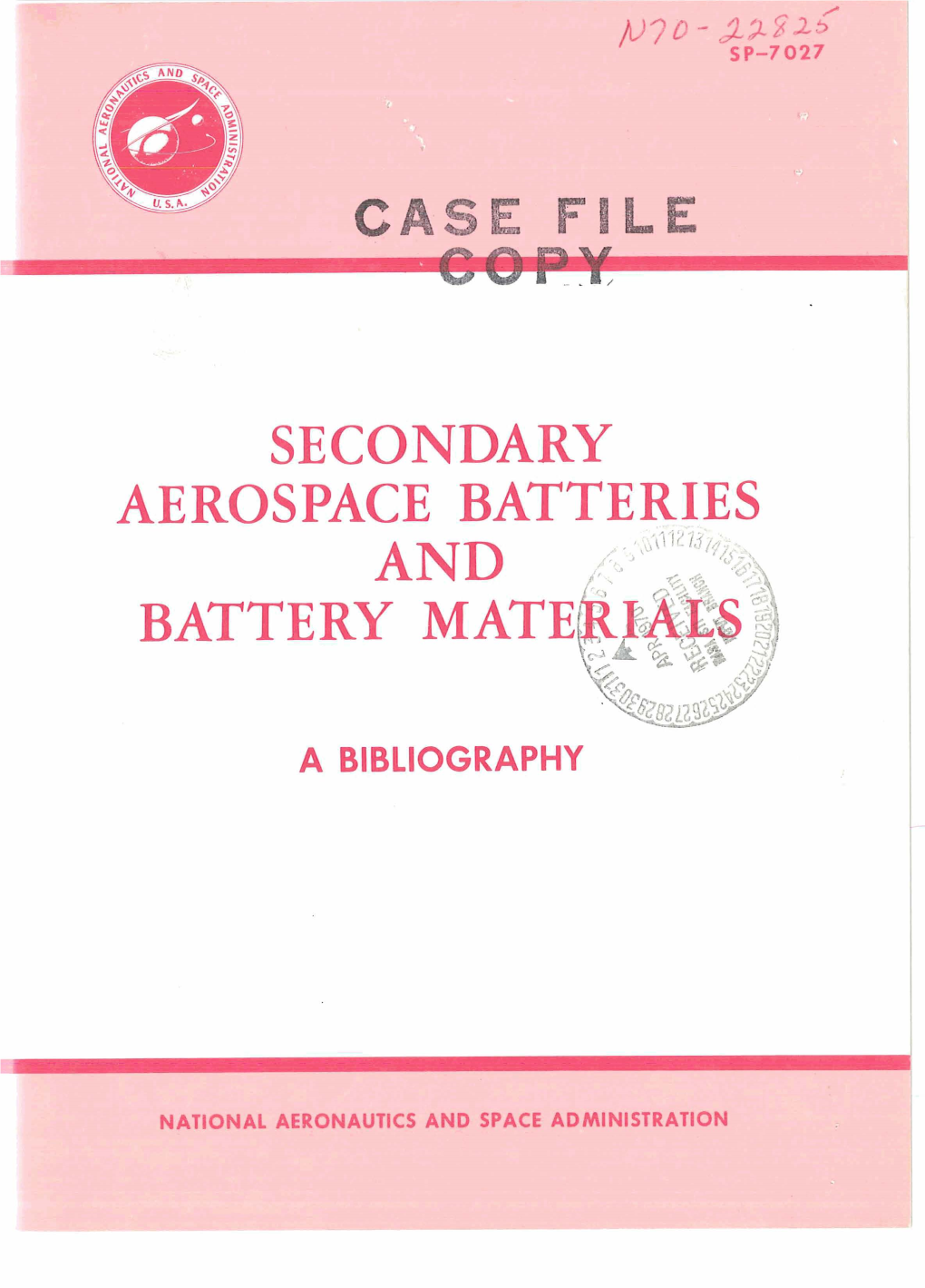 Secondary Aerospace Batteries and Battery Mate