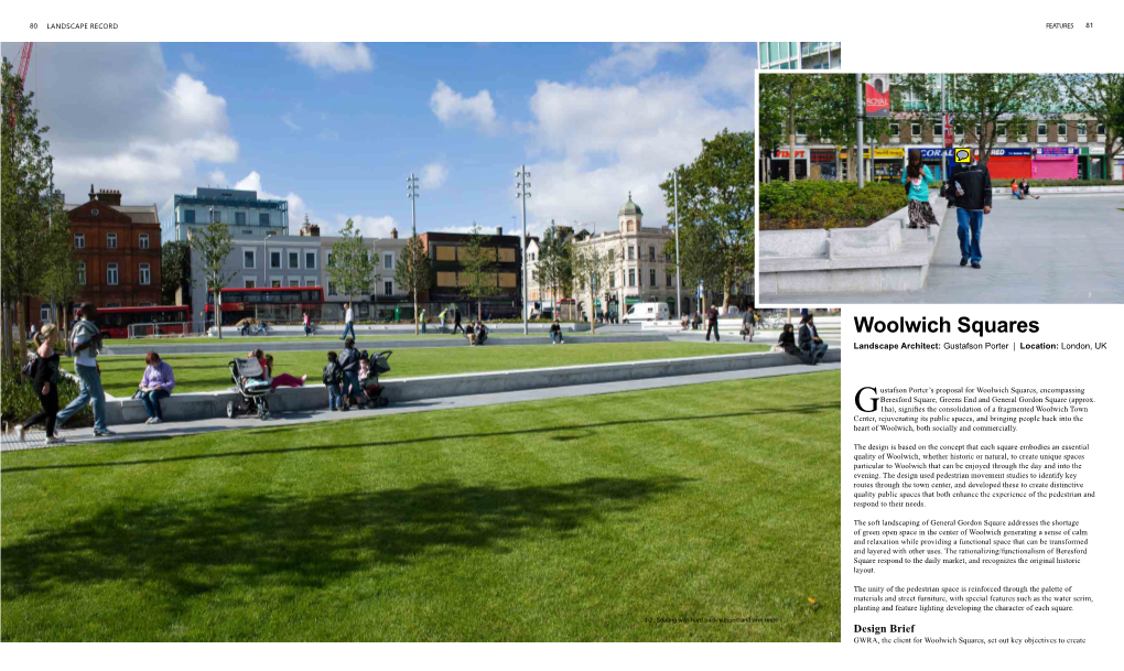 Woolwich Squares Landscape Architect: Gustafson Porter | Location: London, UK