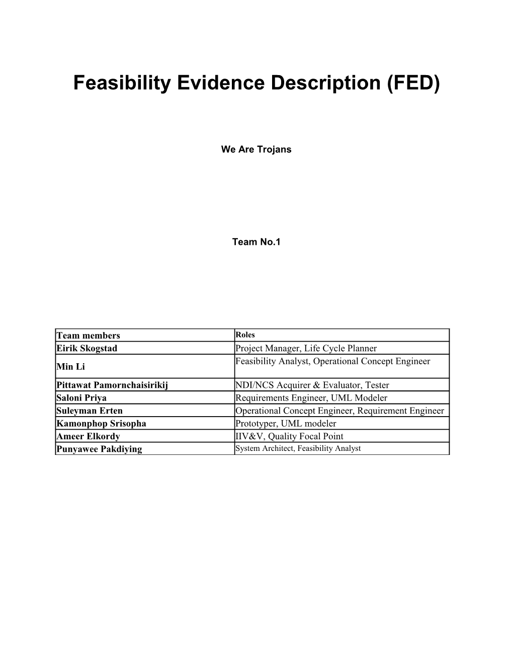 Feasibility Rationale Description (FRD) s6