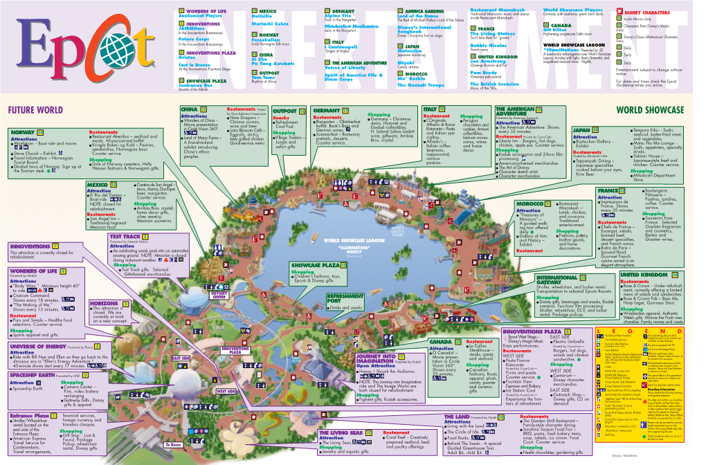 Epcot Junkanoo Bus the Houzali Troupe the British Invasion Guidemap When You Arrive