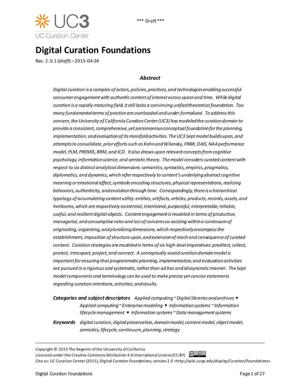 Digital Curation Foundations Rev