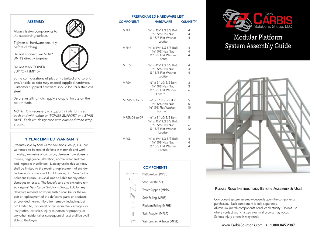 Modular Platform System Assembly Guide