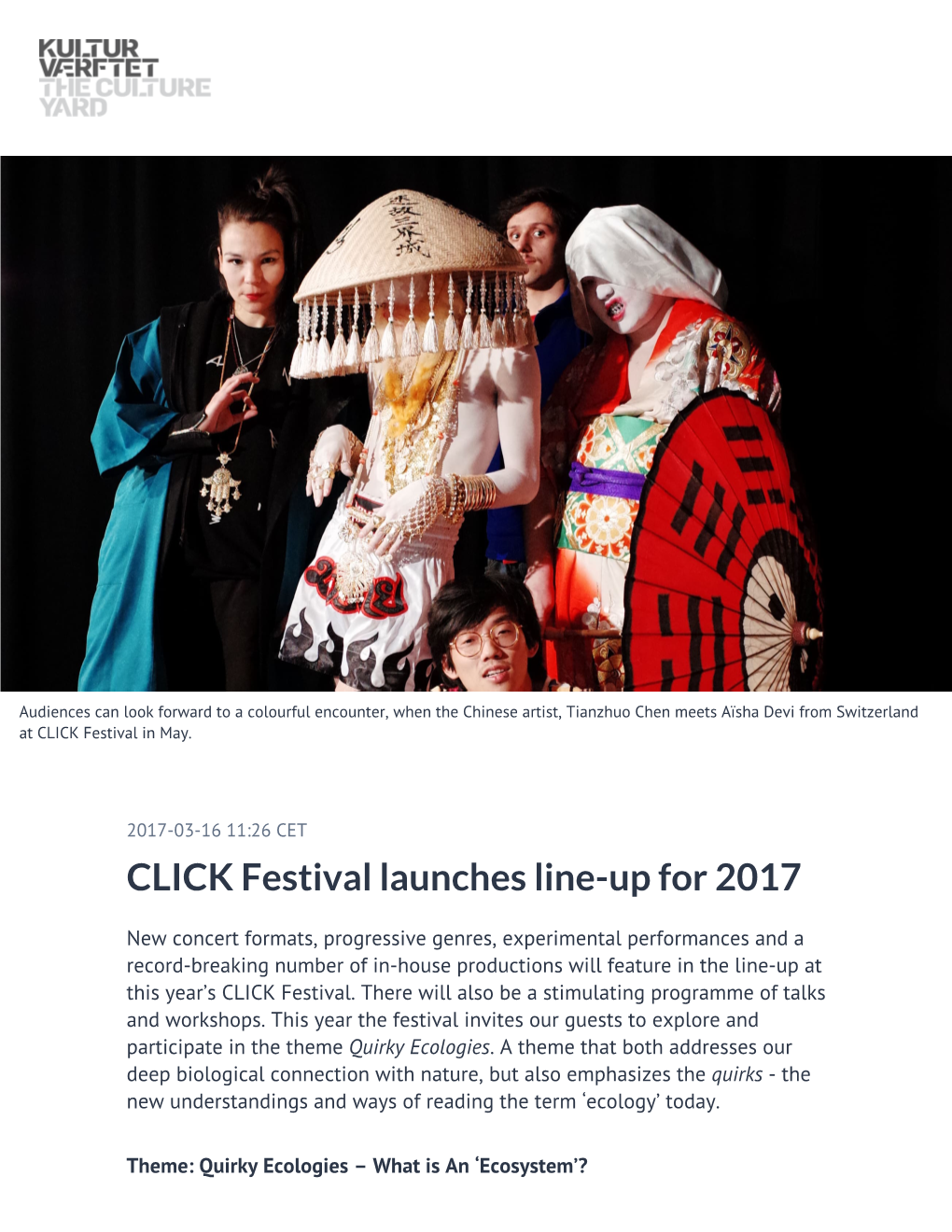 CLICK Festival Launches Line-Up for 2017