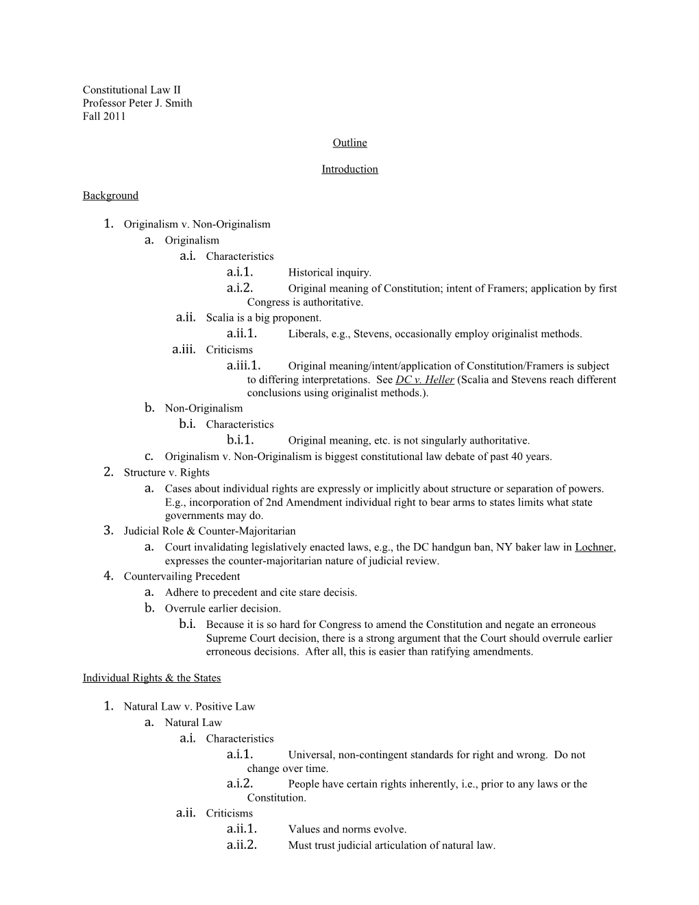 Constitutional Law II