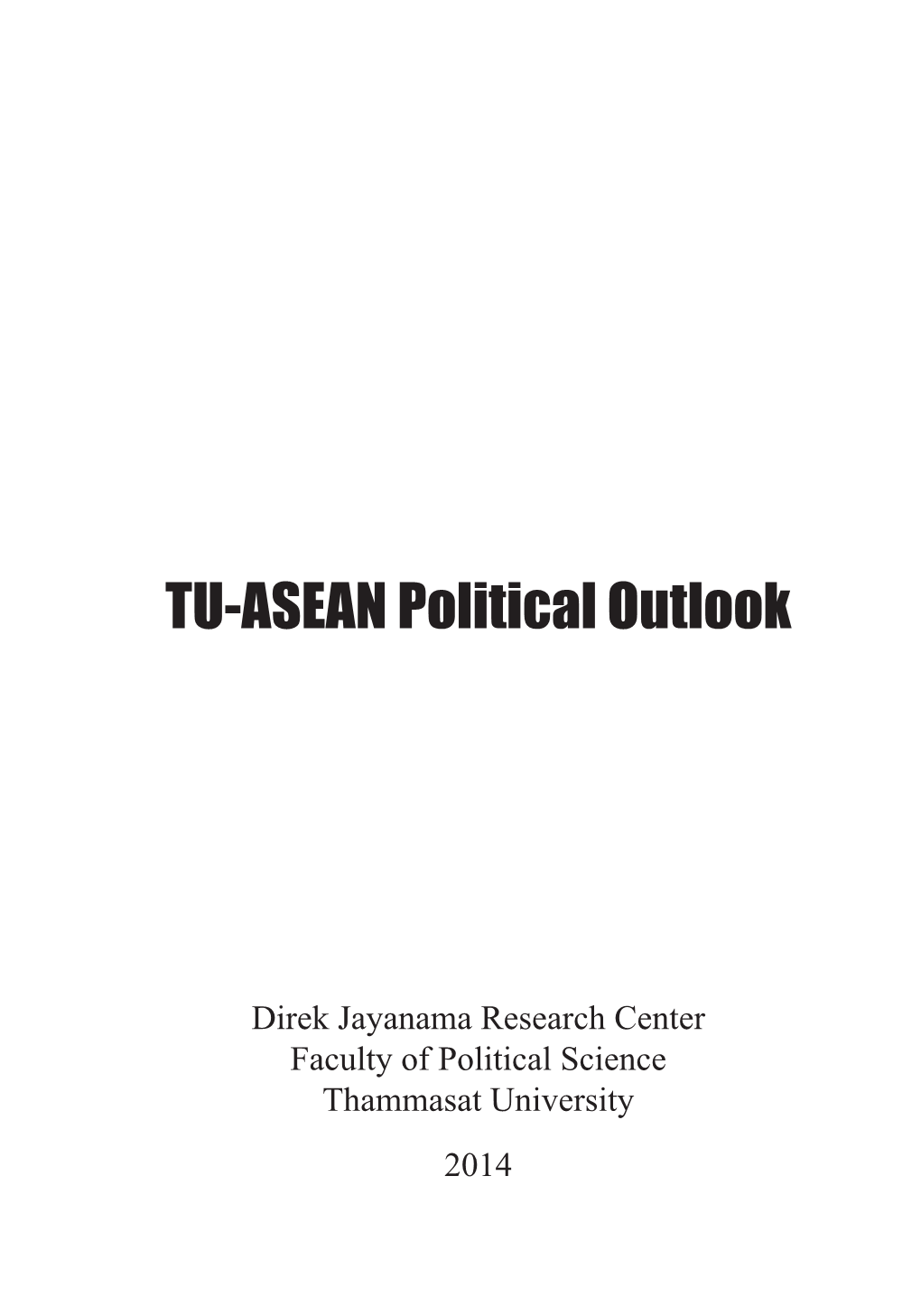 TU-ASEAN Political Outlook