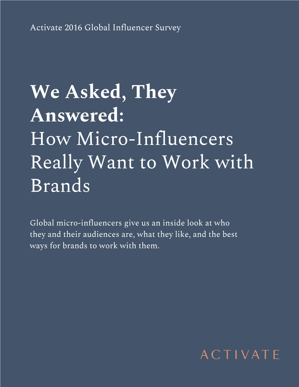 We Asked, They Answered: How Micro-Influencers Really Want to Work with Brands