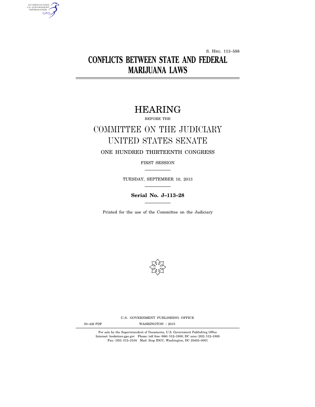 Conflicts Between State and Federal Marijuana Laws