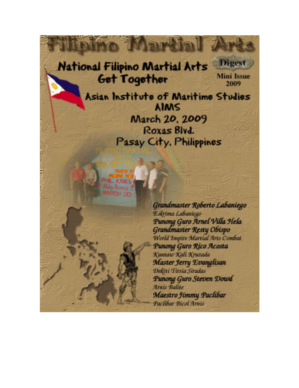 National Filipino Martial Arts Get Together Seminars Competition Awards Prayer Guests, Instructors, and Judges/Referee Gallery AIMS