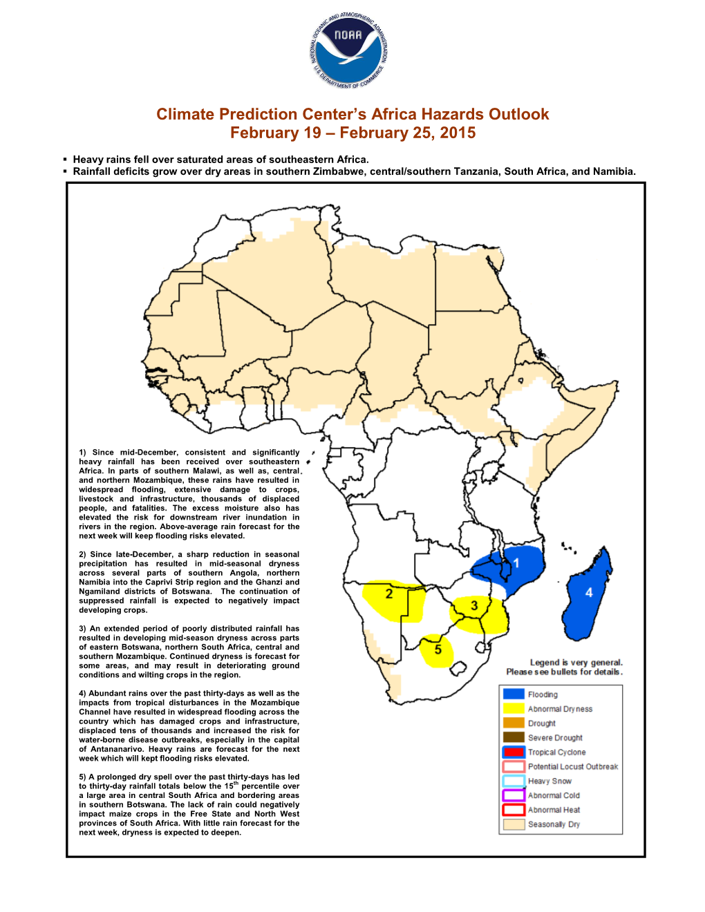 Climate Prediction Center's Africa Hazards Outlook