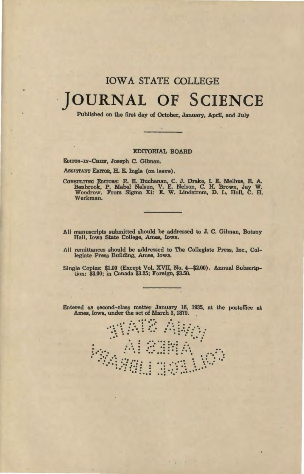 Iowa State College Journal of Science 19.1