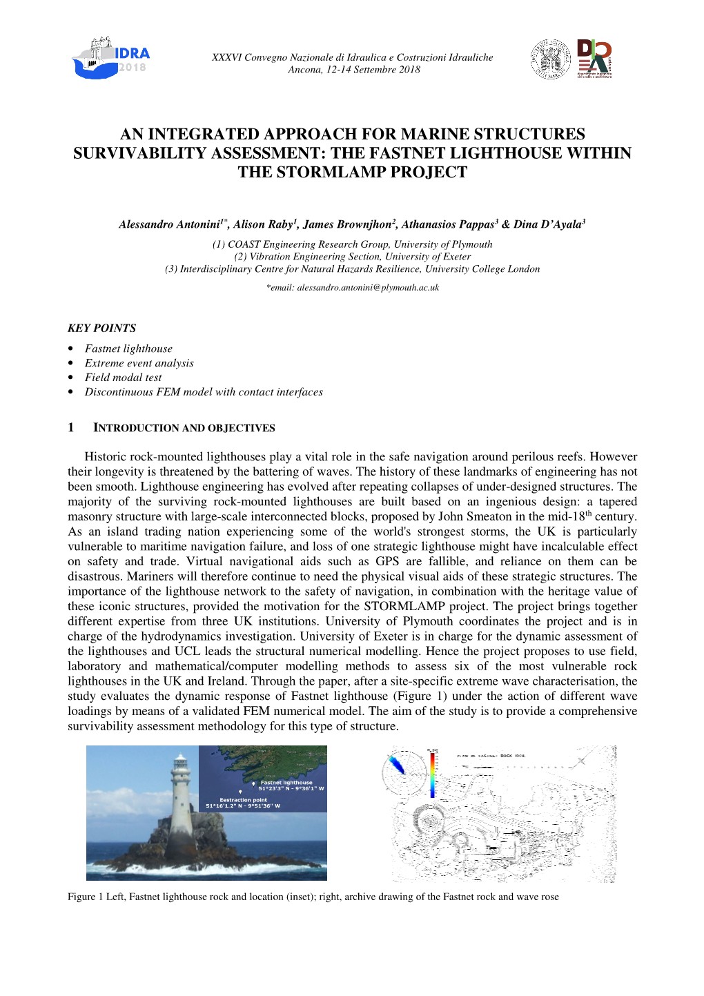 An Integrated Approach for Marine Structures Survivability Assessment: the Fastnet Lighthouse Within the Stormlamp Project