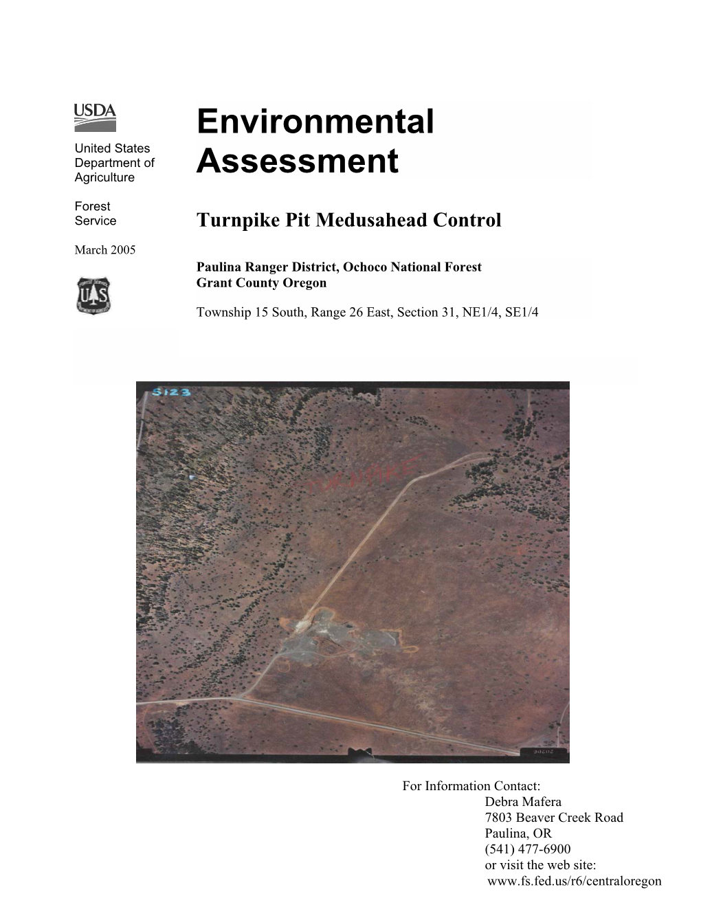 Environmental Assessment in Compliance with the National Environmental Policy Act (NEPA) and Other Relevant Federal and State Laws and Regulations