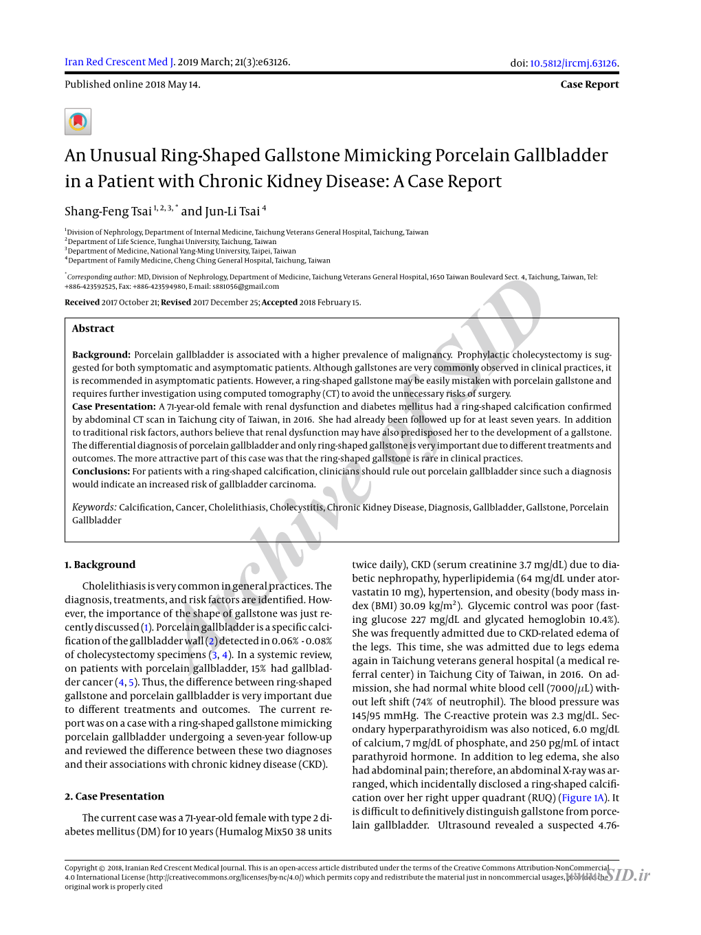 An Unusual Ring-Shaped Gallstone Mimicking Porcelain Gallbladder in a Patient with Chronic Kidney Disease: a Case Report