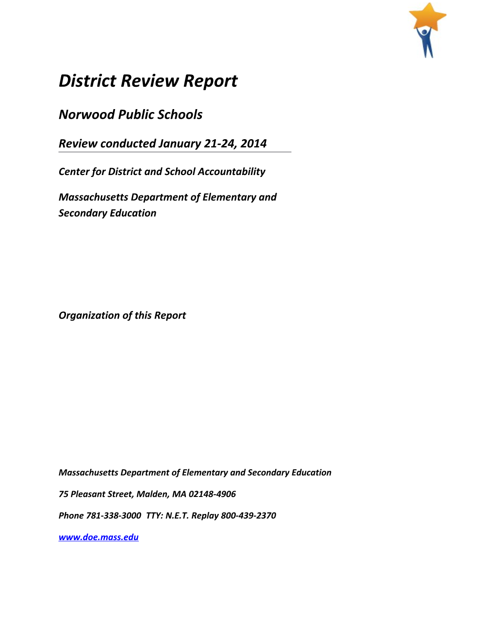 Norwood District Review Report 2014 Onsite