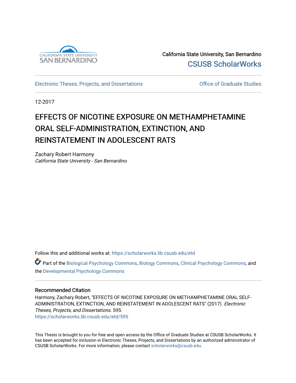 Effects of Nicotine Exposure on Methamphetamine Oral Self-Administration, Extinction, and Reinstatement in Adolescent Rats