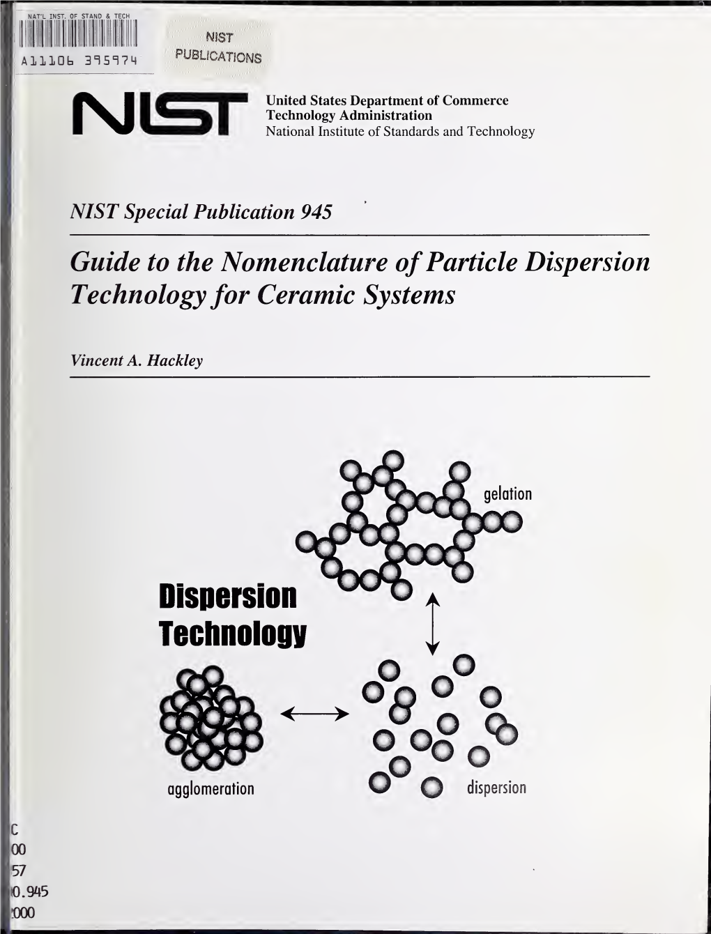 Guide to the Nomenclature of Particle Dispersion Technology for Ceramic Systems