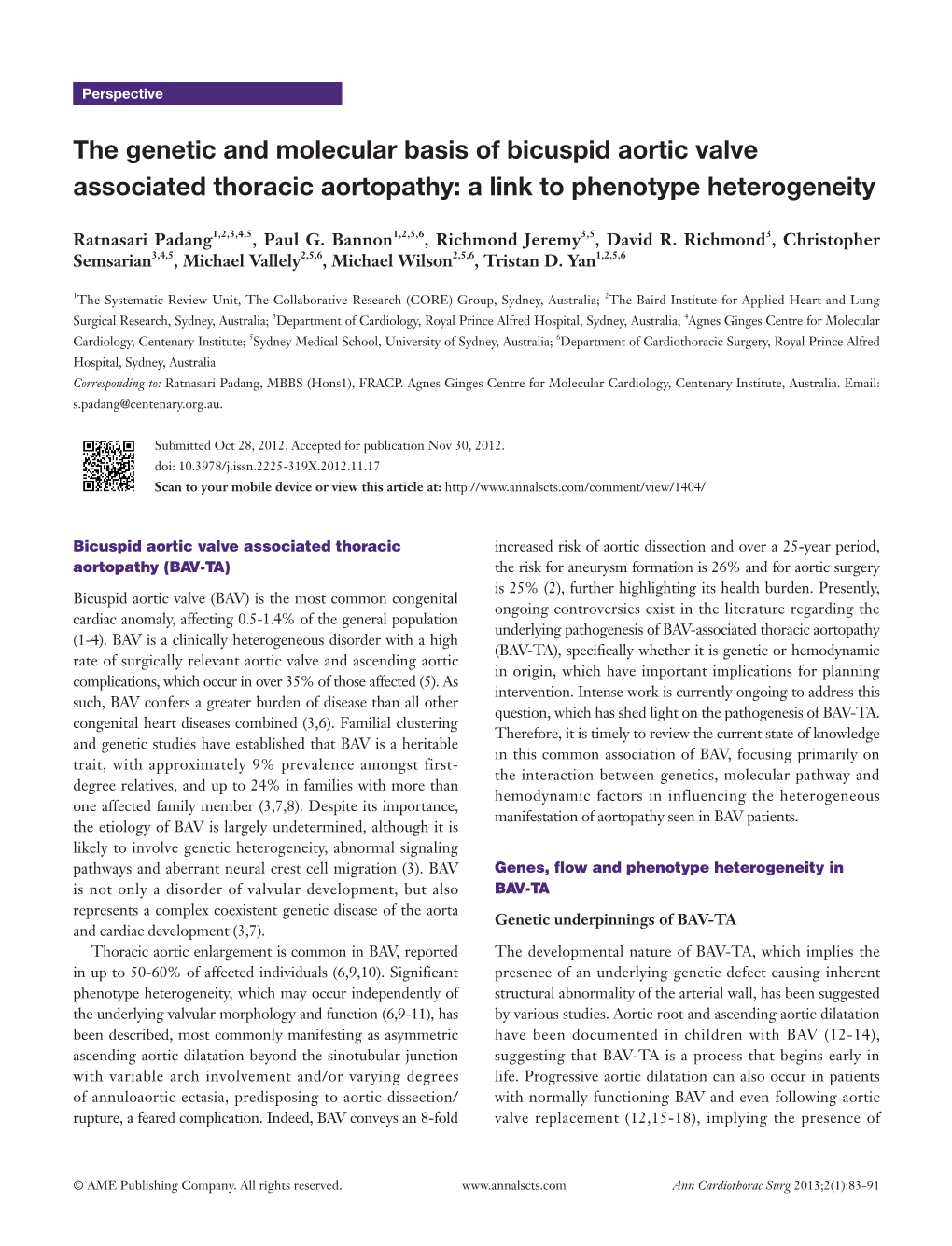 The Genetic and Molecular Basis of Bicuspid Aortic Valve Associated Thoracic Aortopathy: a Link to Phenotype Heterogeneity