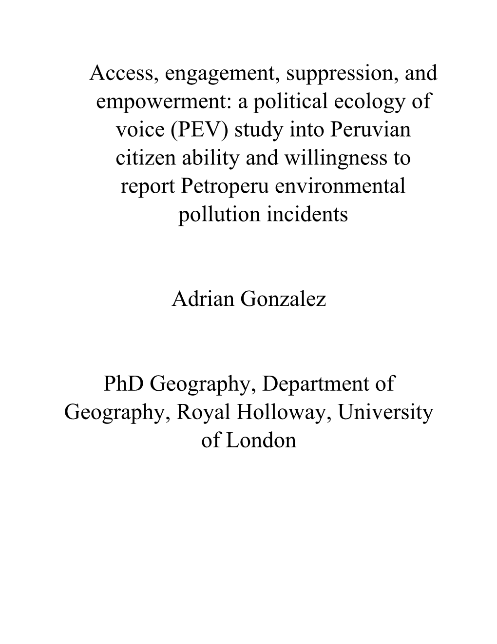 Adrian Gonzalez Phd Thesis