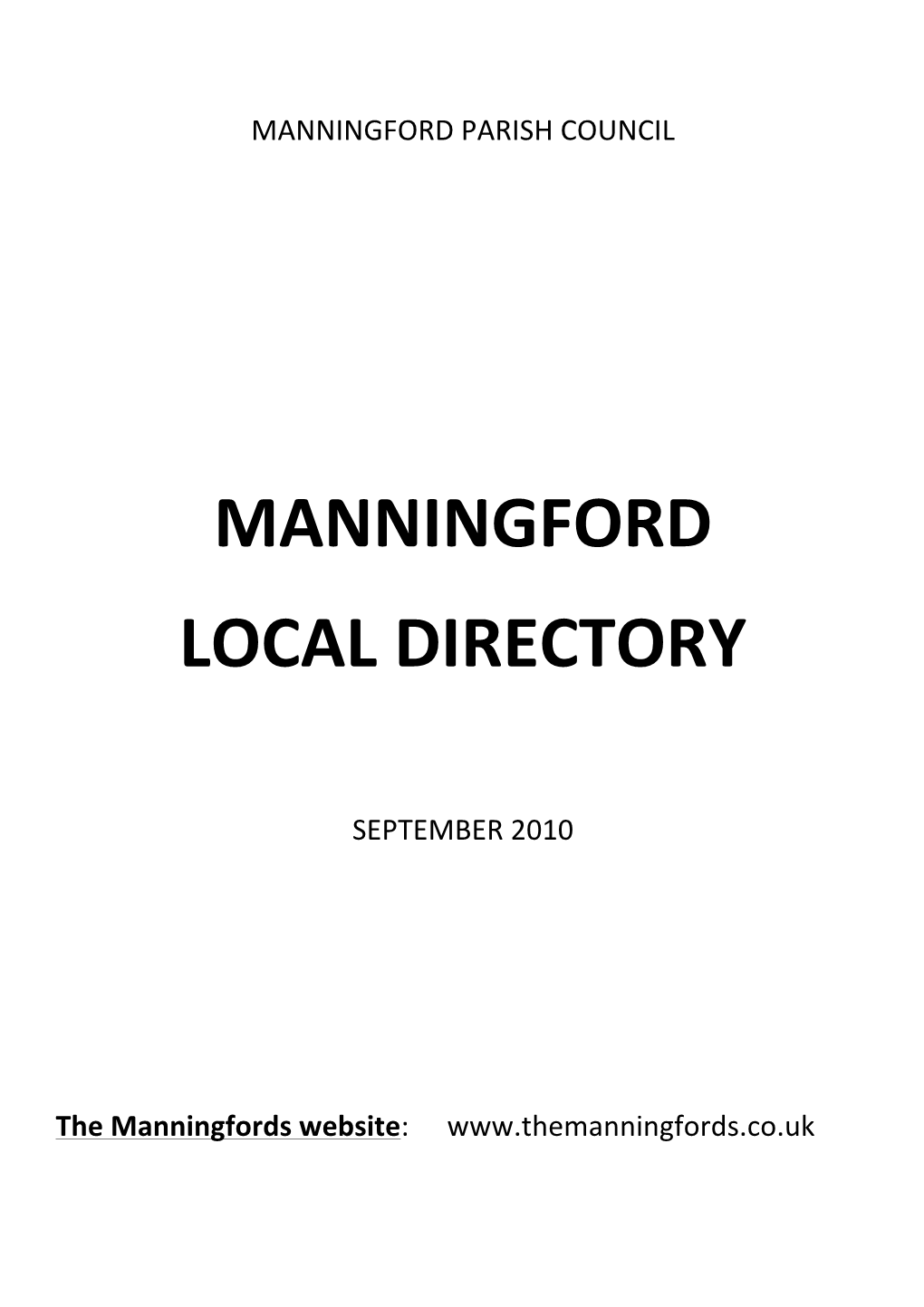 Manningford Local Directory