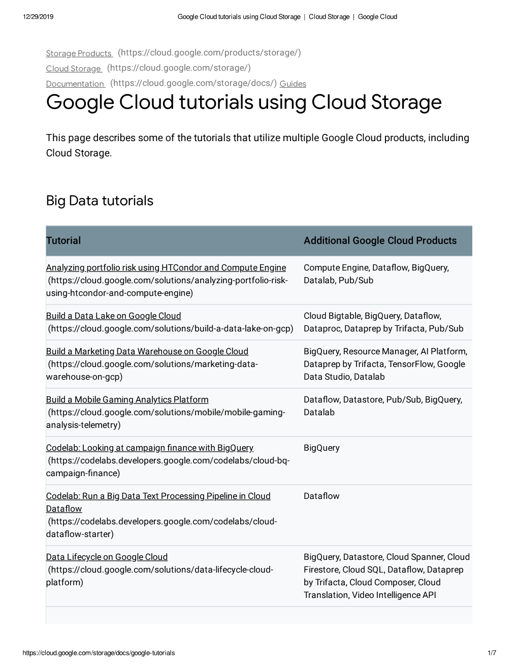 Google Cloud Tutorials Using Cloud Storage | Cloud Storage | Google Cloud