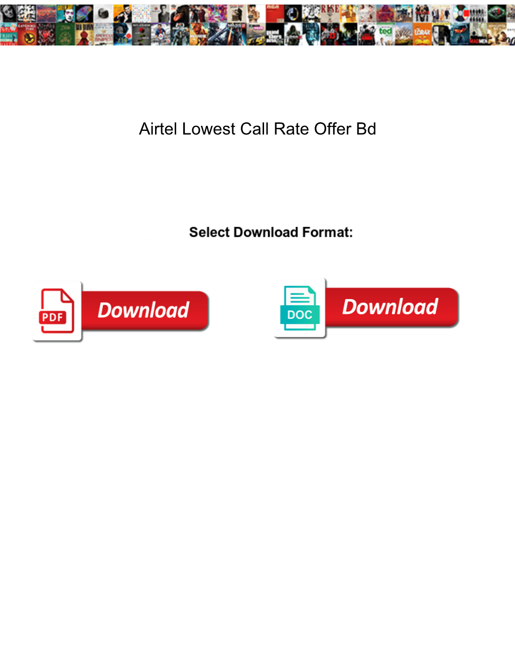 Airtel Lowest Call Rate Offer Bd
