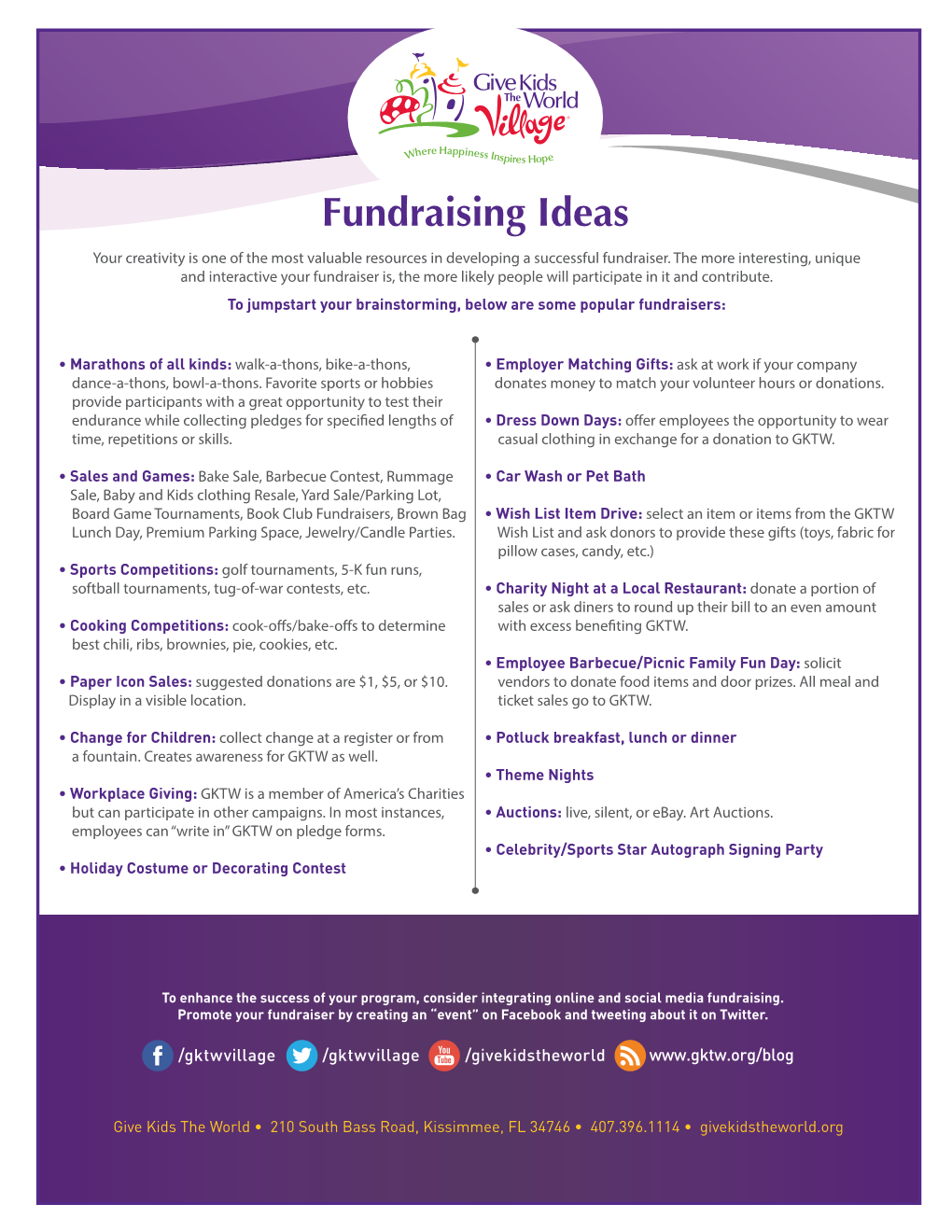 Fundraising Ideas Your Creativity Is One of the Most Valuable Resources in Developing a Successful Fundraiser