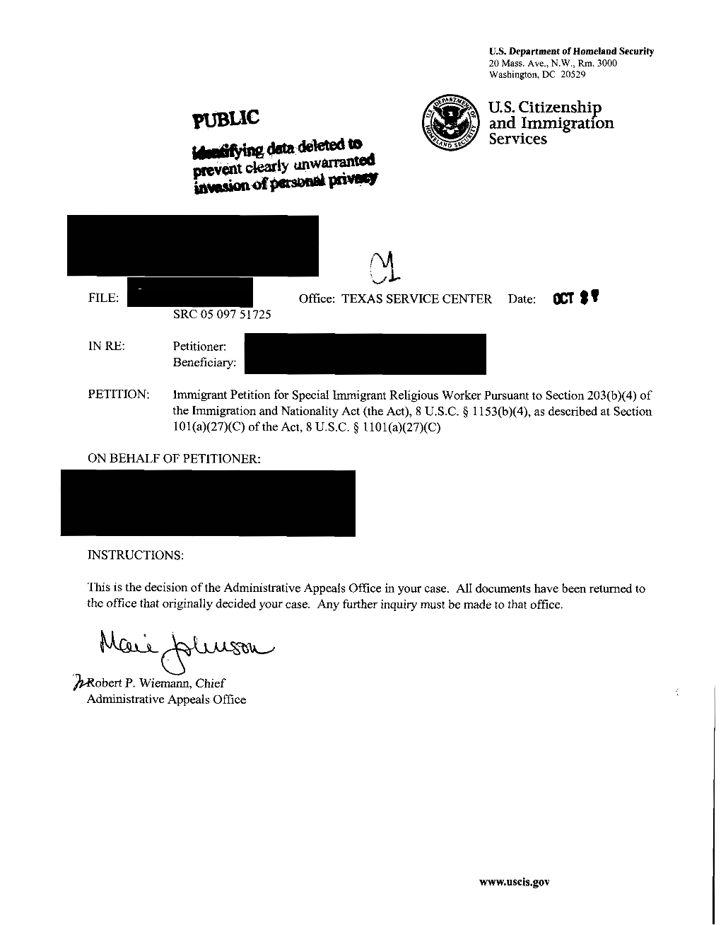 Pustsc and Immigration Services -Dm- Cbwtq Ps"*T Deafly Uhw-Td Ia~A~Ori~