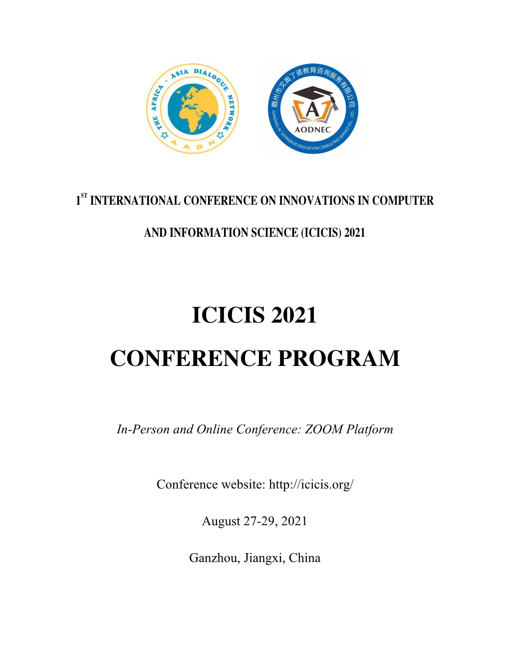 Icicis 2021 Conference Program
