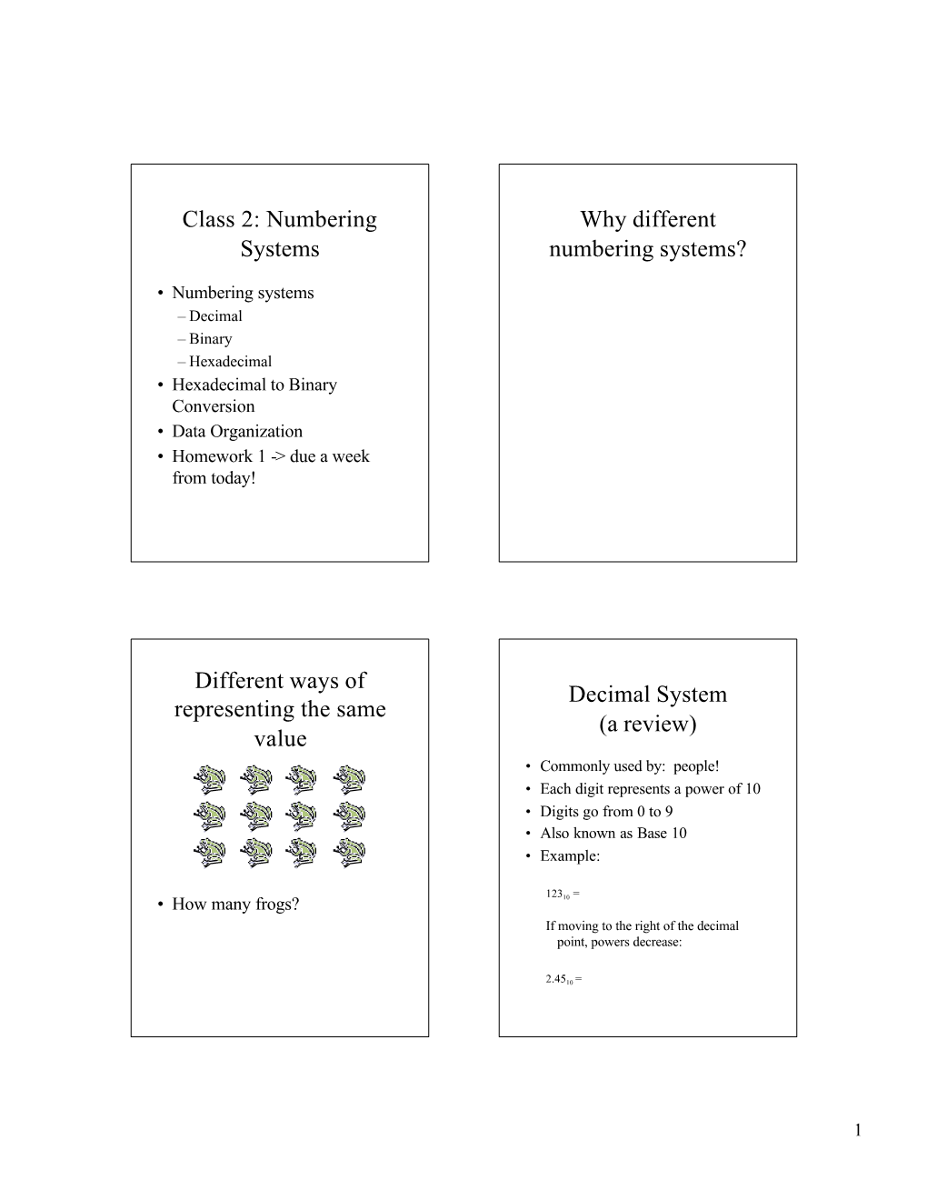 Different Ways of Representing the Same Value Decimal System