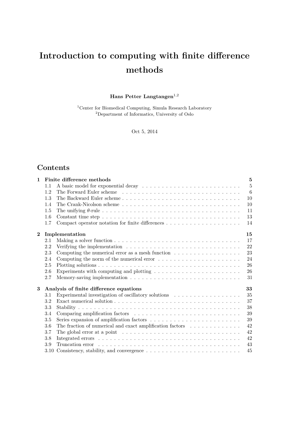 Introduction to Computing with Finite Difference Methods