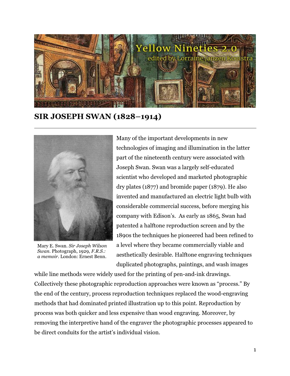 Donald Cameron-Swan (1863 - 1951), Became a Partner and Took Over the Running of the Firm, Although Joseph Swan Continued to Be Involved Until His Death in 1914