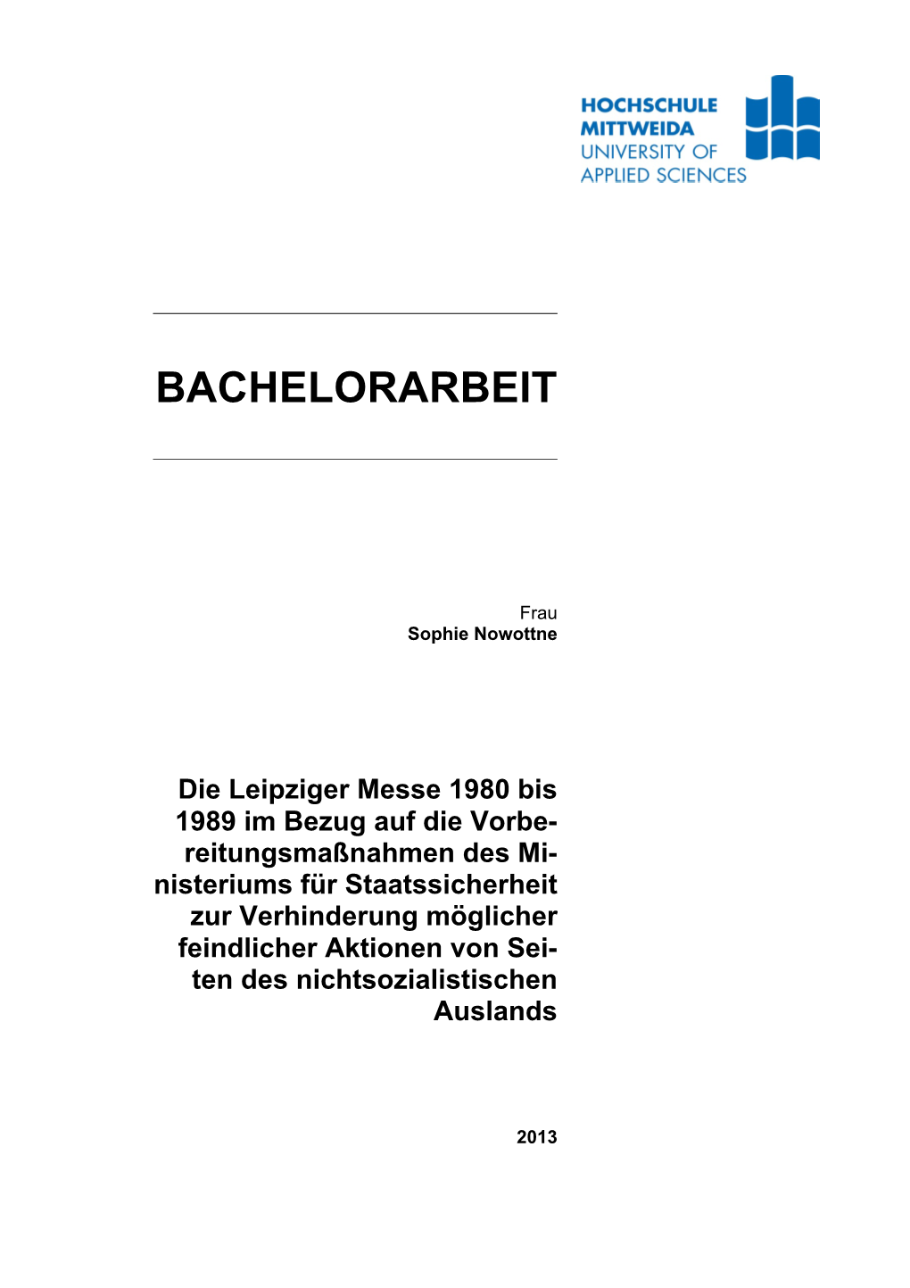 Bachelorarbeit