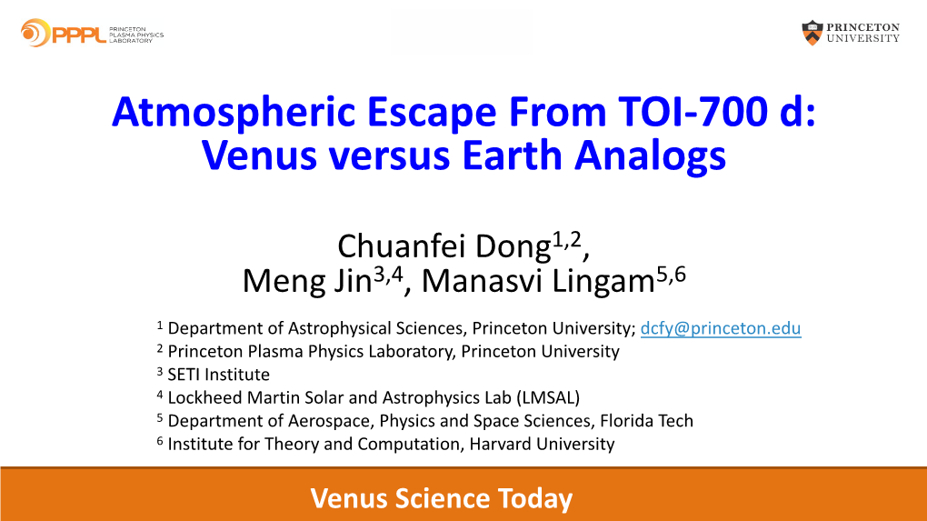 Atmospheric Escape from TOI-700 D: Venus Versus Earth Analogs