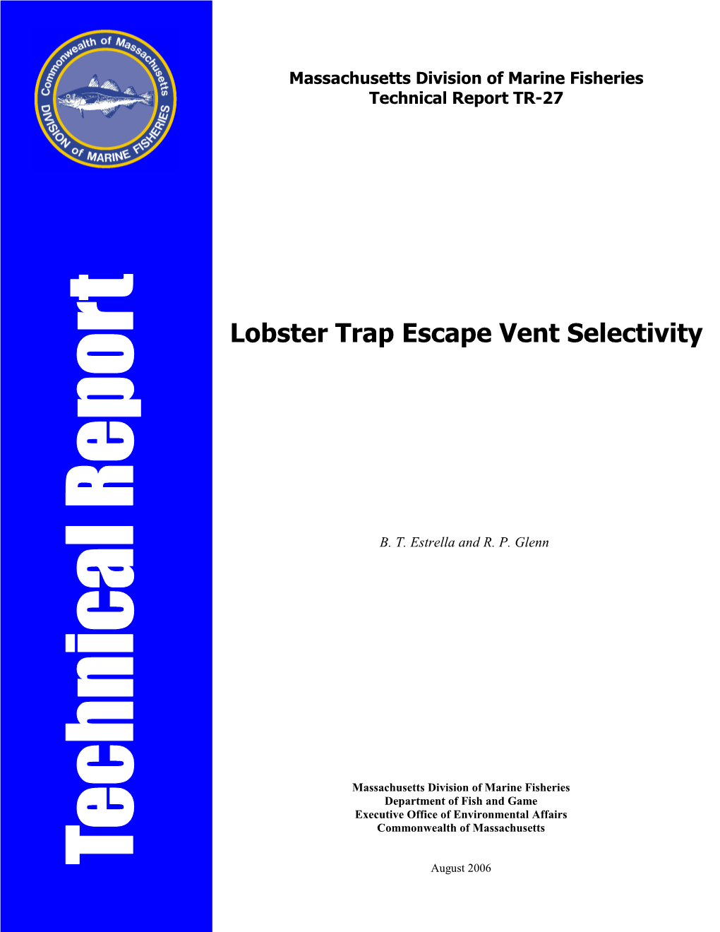 Lobster Trap Escape Vent Selectivity