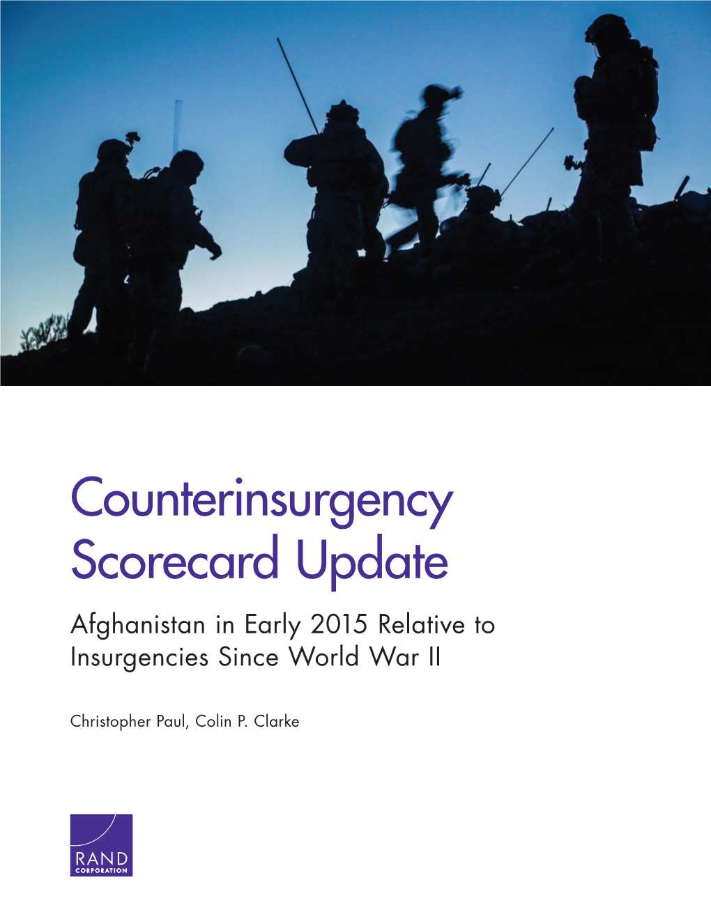 Afghanistan in Early 2015 Relative to Insurgencies Since World War II