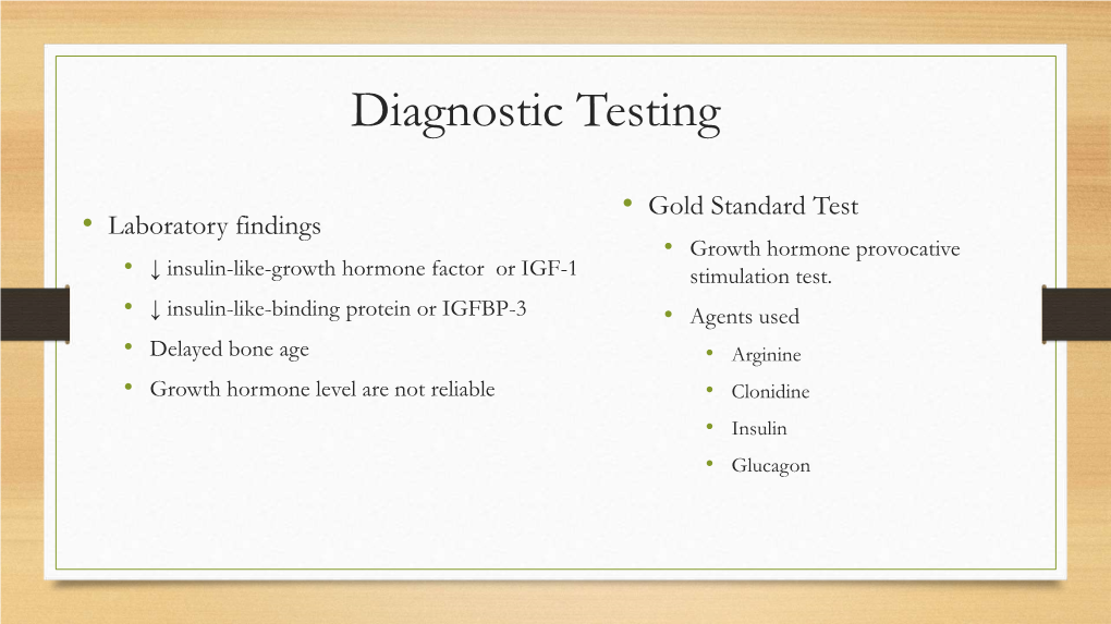 Diagnostic Testing