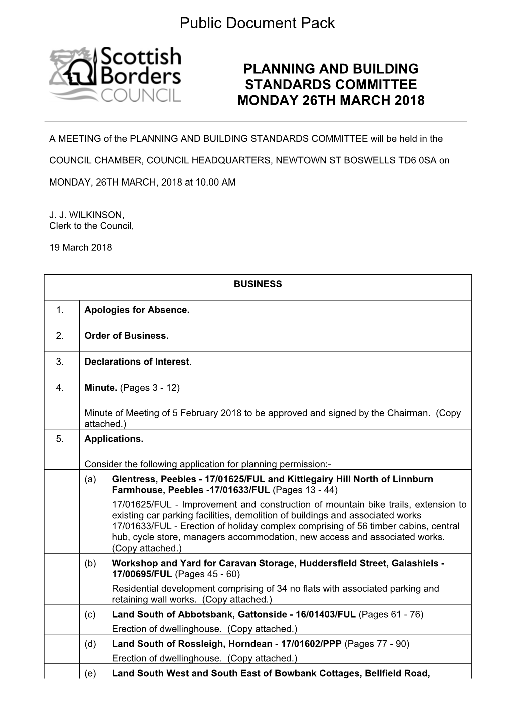 (Public Pack)Agenda Document for Planning